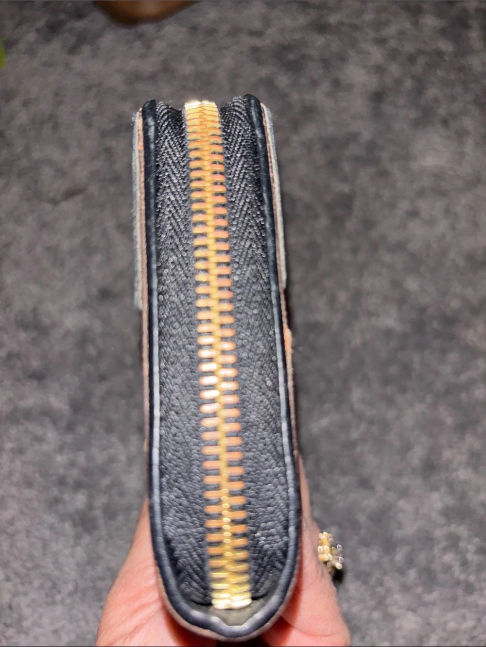 Louis Vuitton Monogram Zip-Around Wallet in Brown and Black